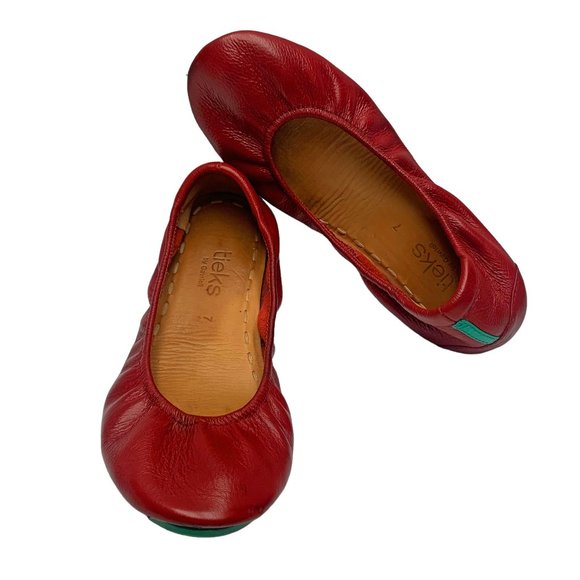 Tieks Shoes - TIEKS by Gavrieli Red Leather Classic Foldable Ballet Flats